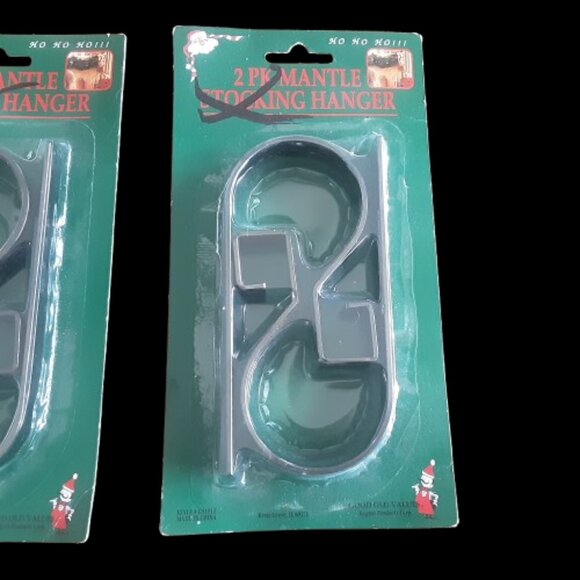 Set Of 4 Vintage Christmas Mantle Stocking Hangers - Picture 4 of 4